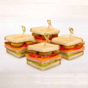 Мини-сэндвич с ветчиной и сыром